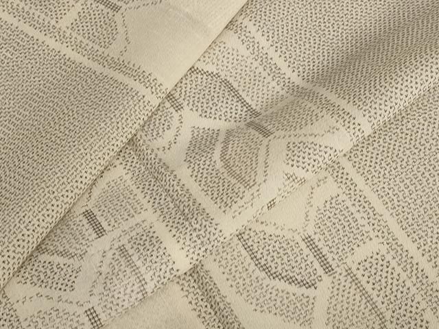 平和屋着物＊夏物 本場大島紬 夏大島 白大島 花間道 正絹 AABB5953st