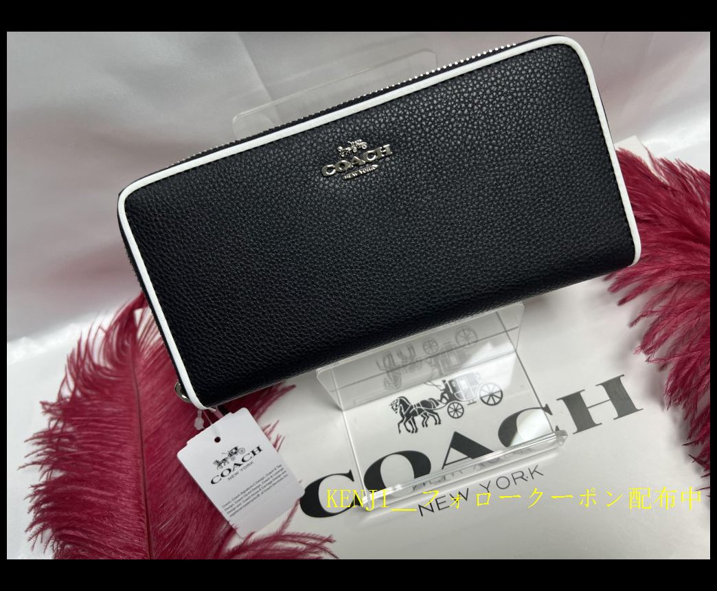 新品コーチ COACH 長財布 財布 長財布 財布 ロング ウォレット ラウンドファスナー バイカラー 黒 白 プレゼント 父の日母の日ギフト 贈り物 新品  財布 レディース ファッション 未使用品A167 F12585 a21 - メルカリ