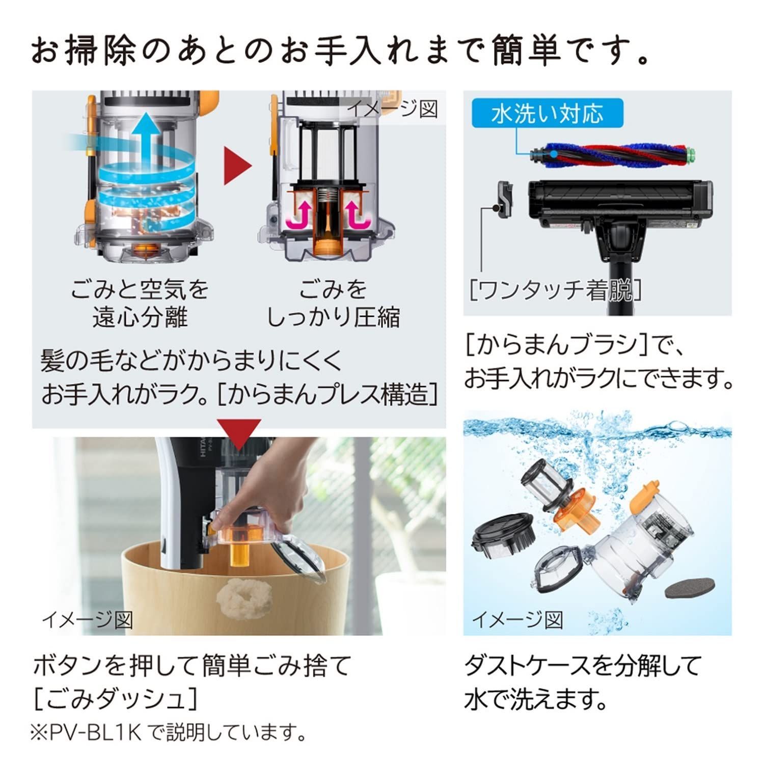 特価商品】自走式 軽量 強い吸引力 日本製 ホワイト W PV-BL1A1 