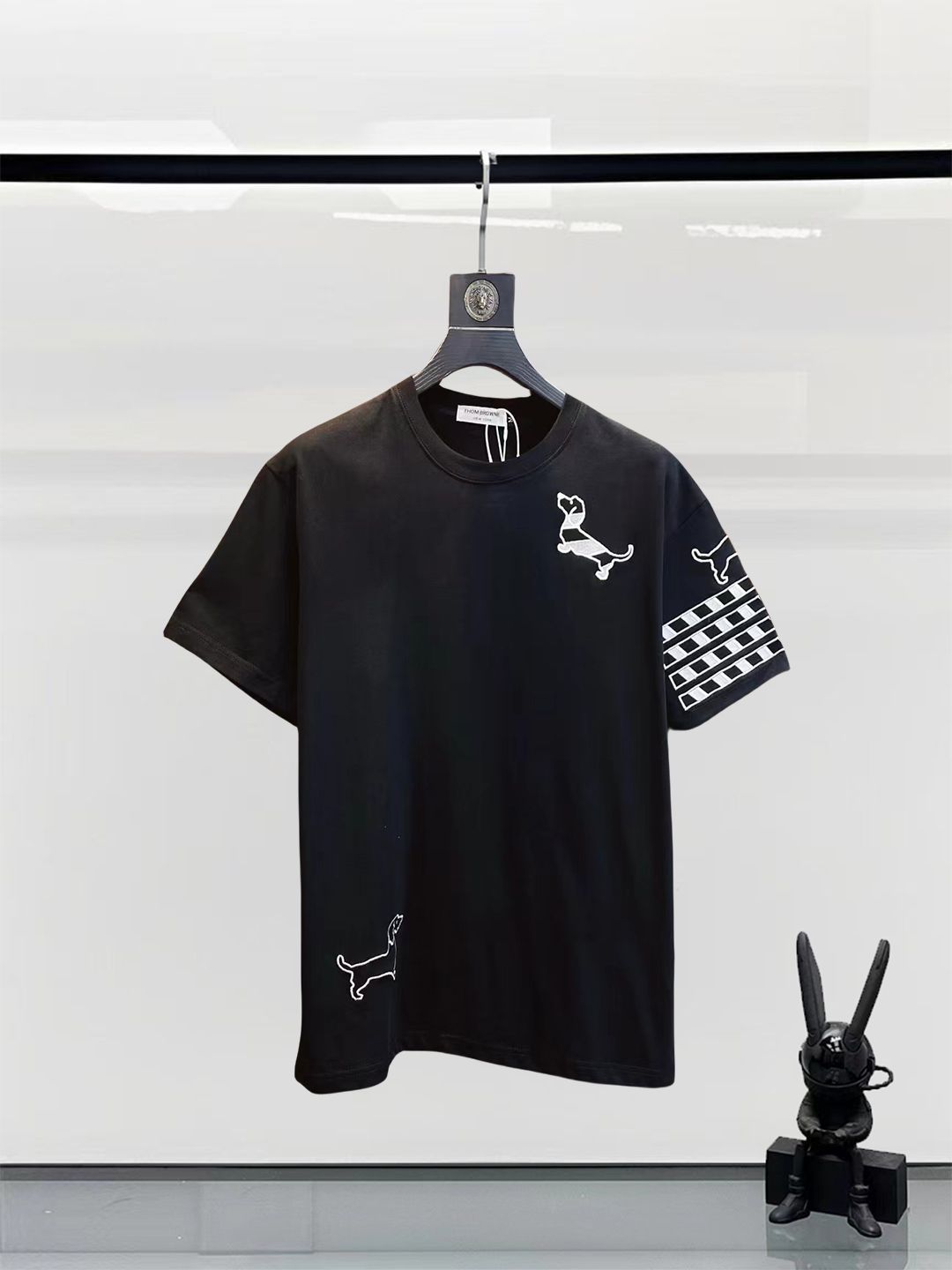 THOM BROWNE 25SS Ｔシャツ L（2） Thom Browne Anchor Embroidered T-Shirt Light Grey at