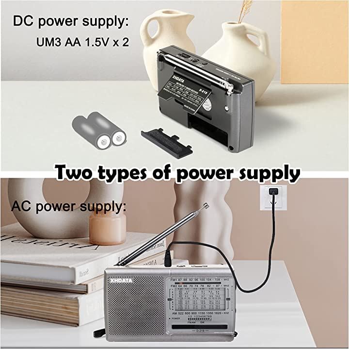 XHDATA D219 小型 ポータブルラジオ 短波ラジオ FM AM SW ワイドFM対応