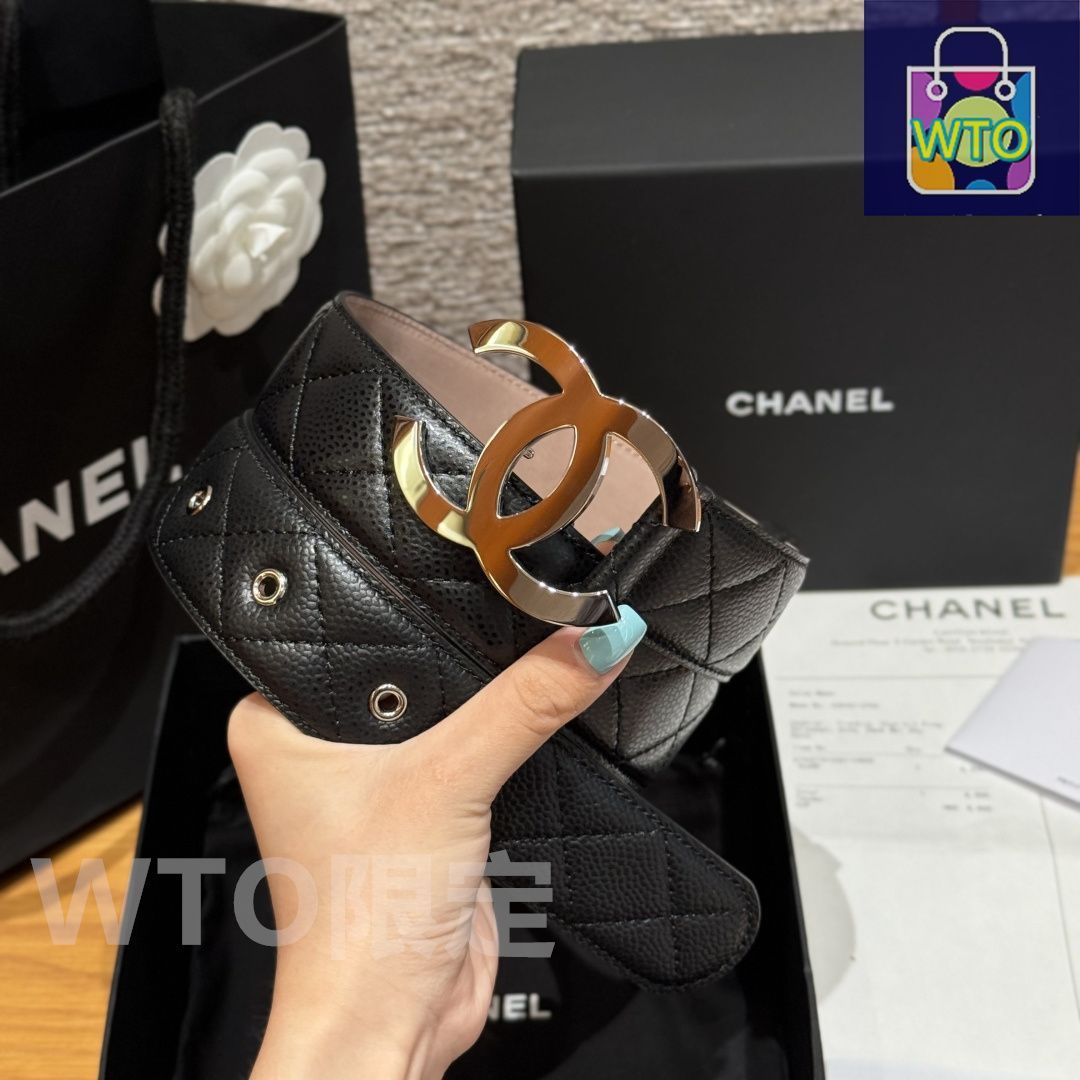 CHANEL ベルト空箱 CHANEL ベルト チェーンバックル リバーシブル ロゴ レザー