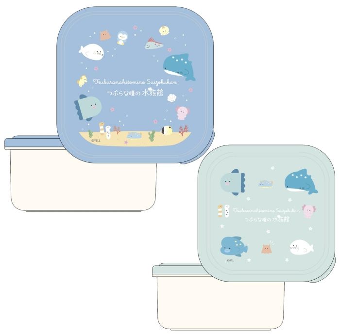 3営業日で発送 OSK オーエスケー 新商品 つぶらな瞳の水族館 シール容器2個セット コンパクト 収納 抗菌 143342 入数 30