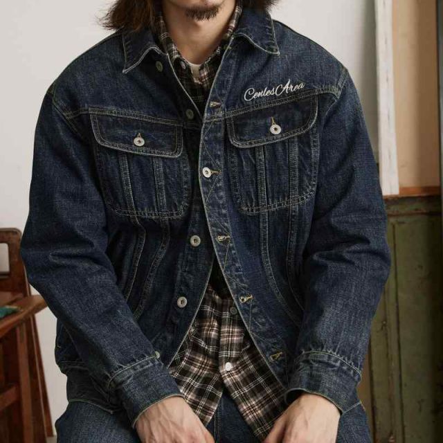 メンズ ファッション 服 男性用 オシャレ シンプル 大人 かっこいい 大きいサイズ ストリート 紳士服 刺繍 ウォッシュ 加工 ダメージ デニムジャケット アメリカン レトロ ワークウェア ジャケット