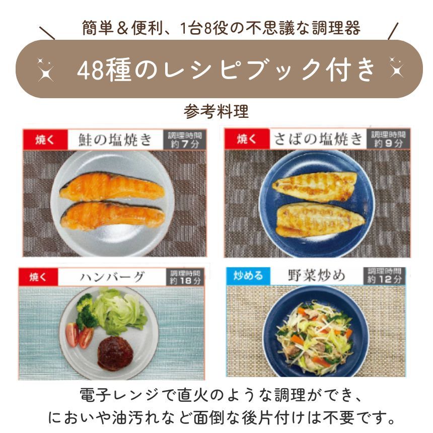 2個セット 電子レンジで焦げ目付きの焼き魚