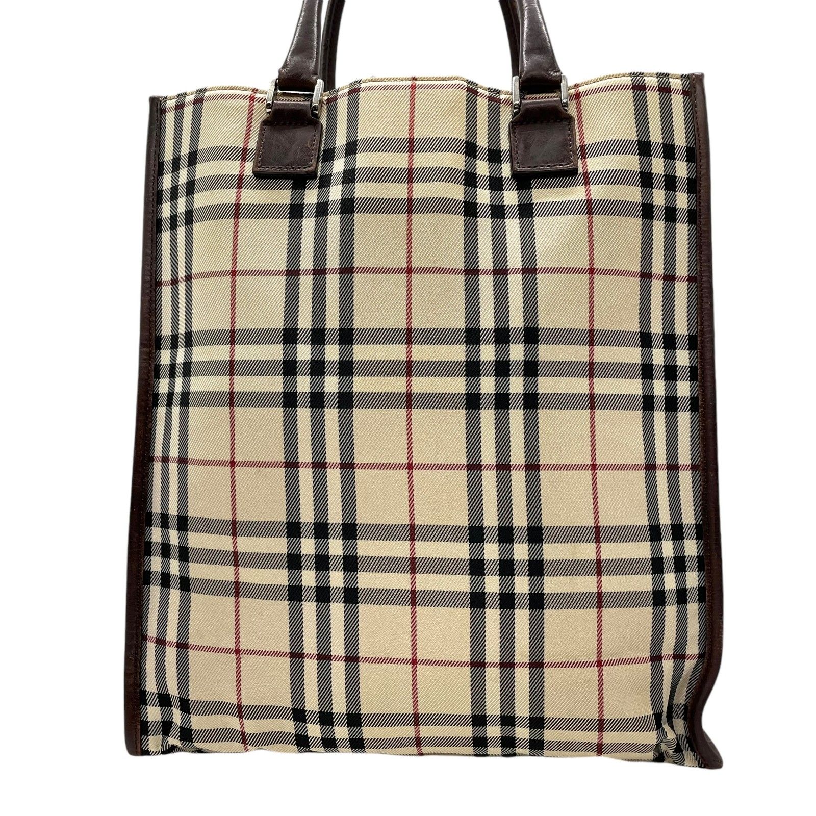 Burberry バーバリー トートバッグ ノバチェック キャンバス レザー A4 