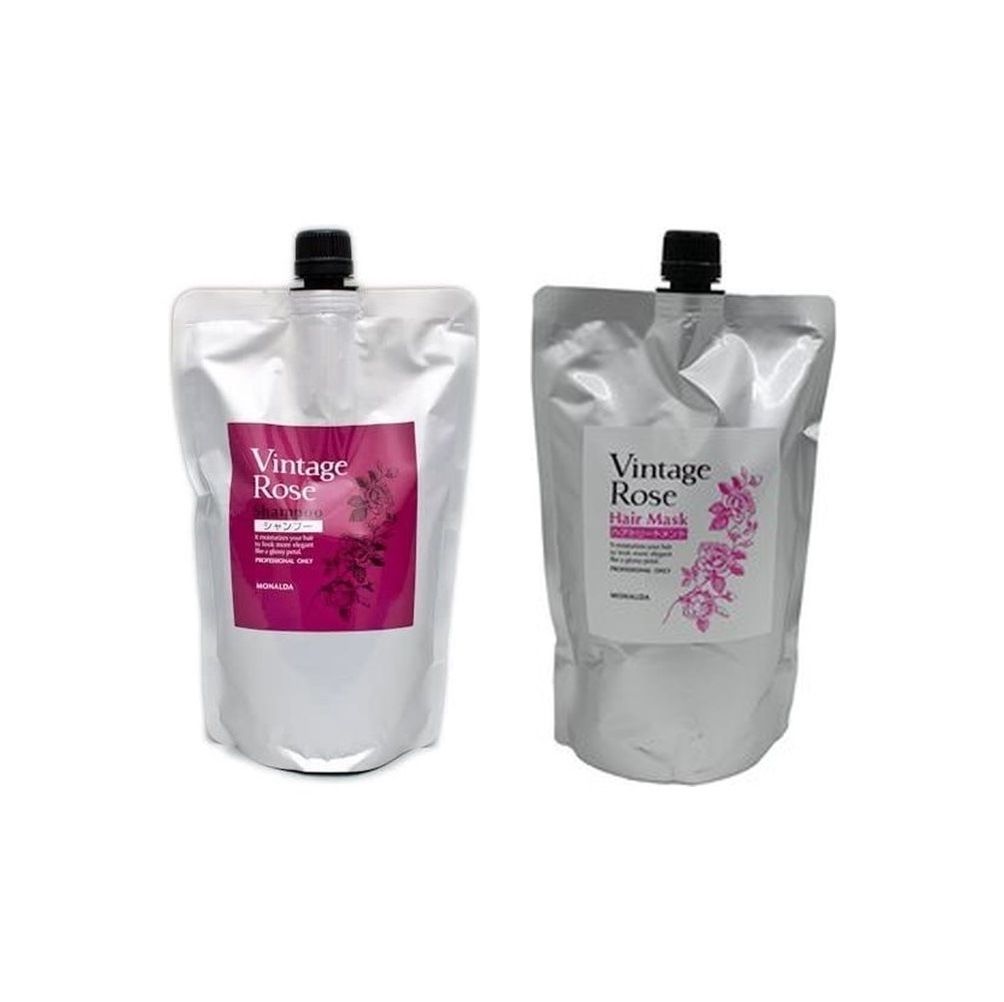 パシフィックプロダクツ モナルダ ヴィンテージローズ シャンプー 600ml レフィル + ヘアマスク 600g レフィル