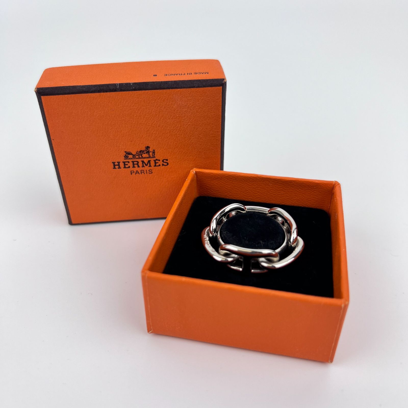 ✨HERMES✨エルメス✨スカーフリング✨シルバー✨ヴィンテージ✨リング✨ 中古】HERMES エルメス ルガテ スカーフリング シルバー