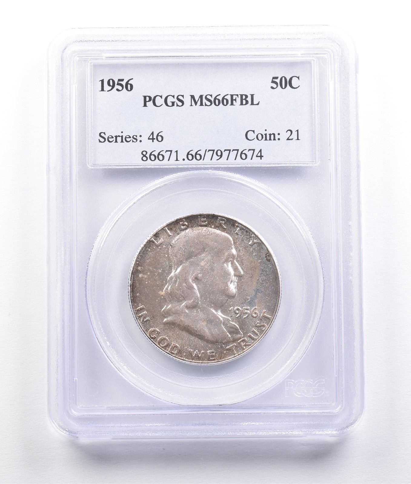 1956年 フランクリン ハーフダラー MS66 FBL PCGS