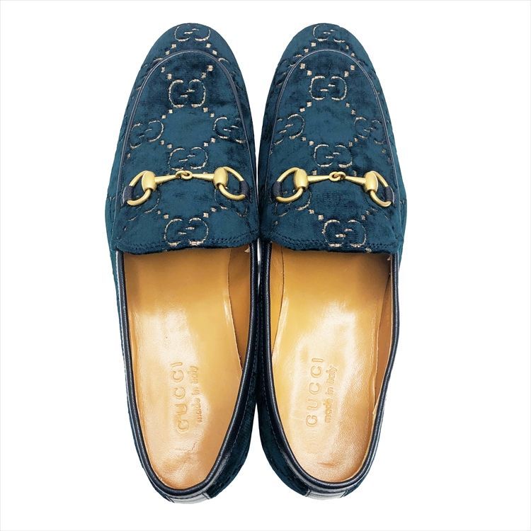 希少】GUCCI グッチ ビットローファー ベルベット GG柄 8 1/2