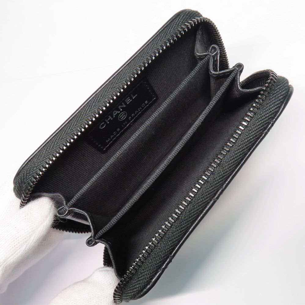 新品 CHANEL クラシック ジップコインパース 黒 名古屋】シャネル クラシック ジップ コインパース AP0216 ソー