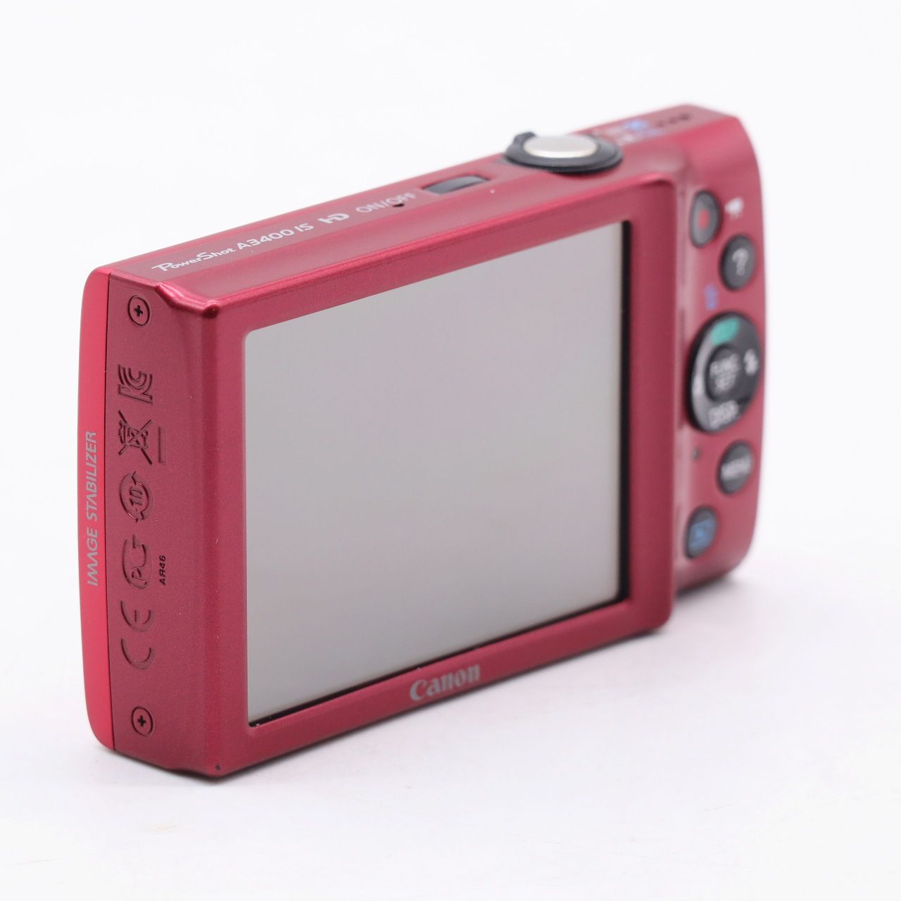 Canon PowerShot A3400IS レッド 光学5倍ズーム 薄型 軽量 コンパクト 