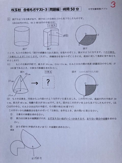 算数予想問題付き 攻玉社中学校 2025年新合格への算数プリント - メルカリ