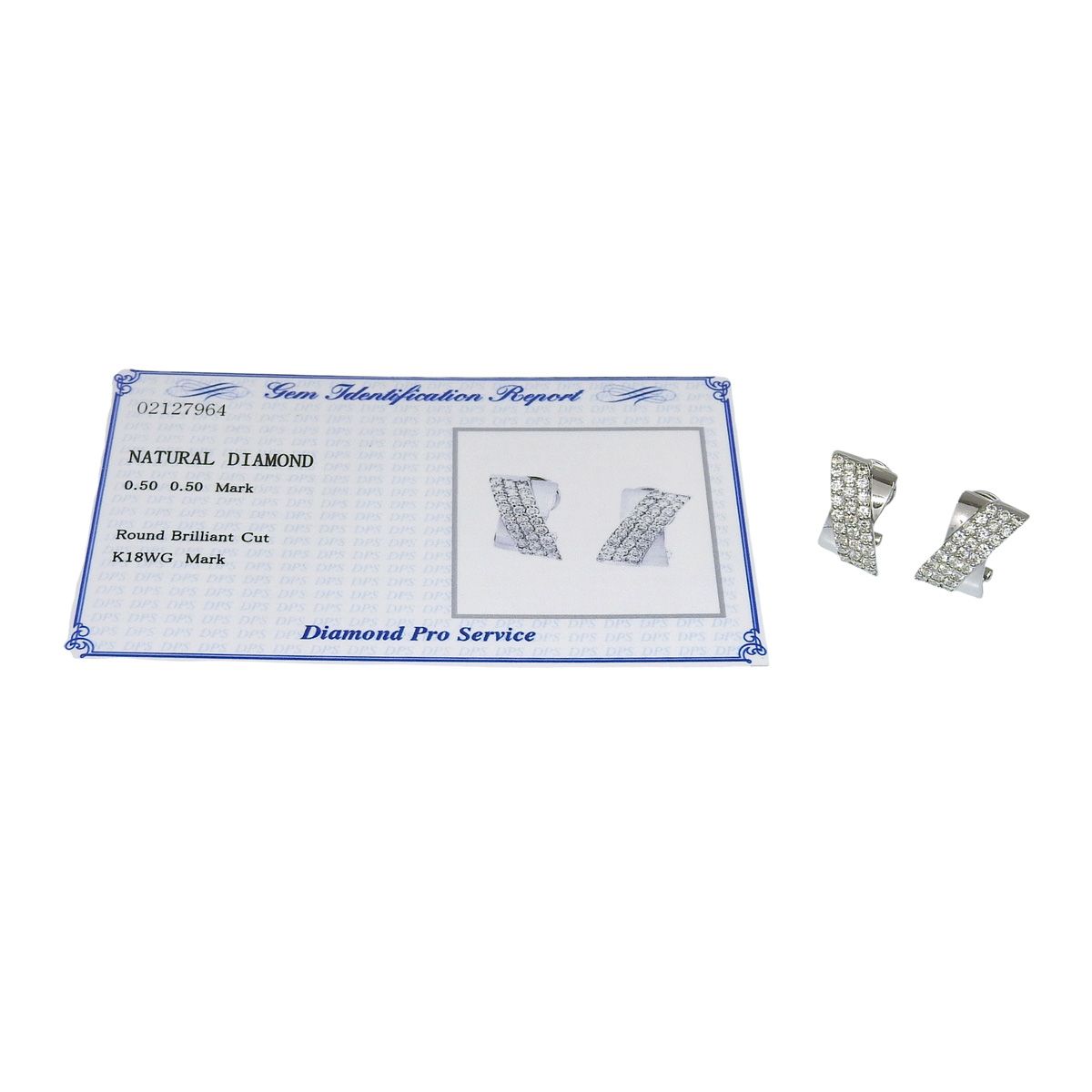 カラフルな D0.50|D0.50 クロス ダイヤモンド ピアス K18 ホワイトゴールド WG ピアス アクセサリー ジュエリー シルバー銀 レディース 40802153517 アラモード 最新アイテムを多数掲載！