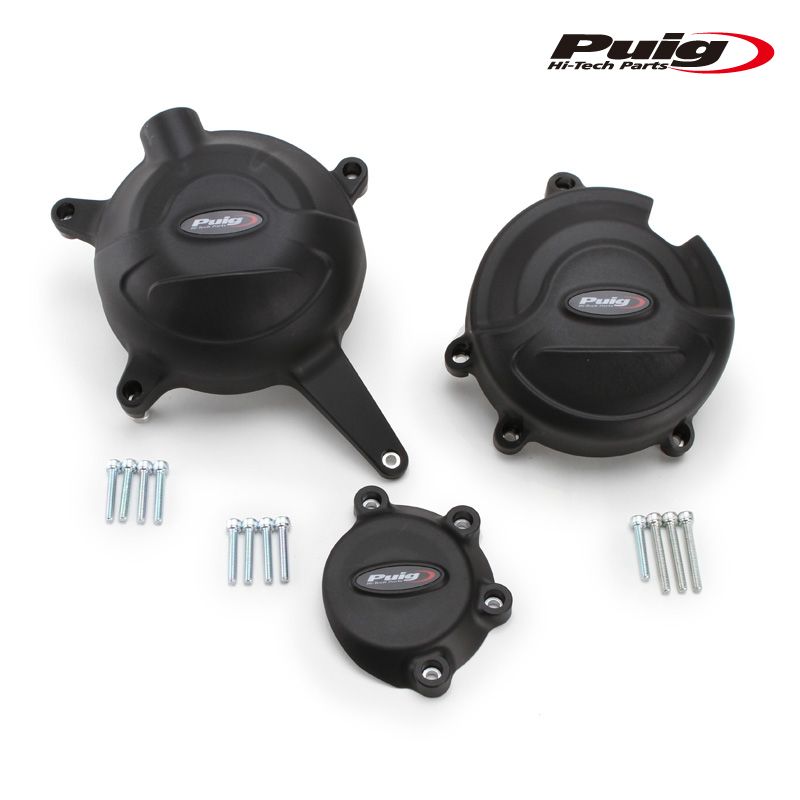 Puig 21648N ENGINE COVER TRACK FOR CHAMPIONSHIP [BLACK] HONDA