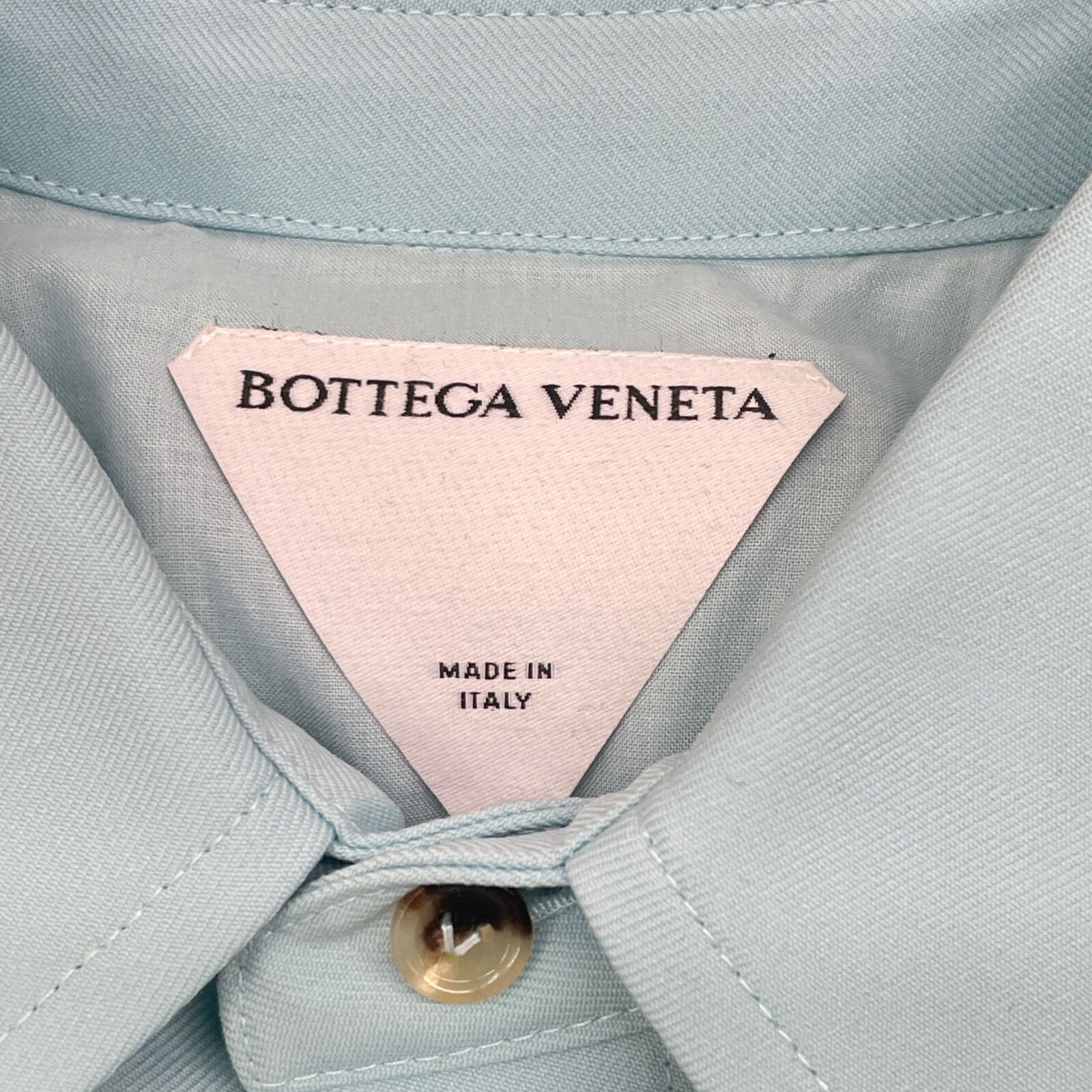 BOTTEGA VENETA ボッテガヴェネタ 25SS ﾌﾞﾙｰ ｳｰﾙﾂｲﾙｼｬﾂ 38