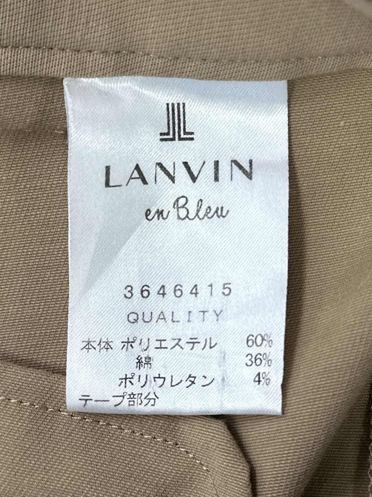 ランバンオンブルー LANVIN en Bleu サイズ38 M ライトベージュ レディース 美品 ワンピース LANVIN en Bleu(ランバンオンブルー) 半袖シャツブラウス サイズ38 M