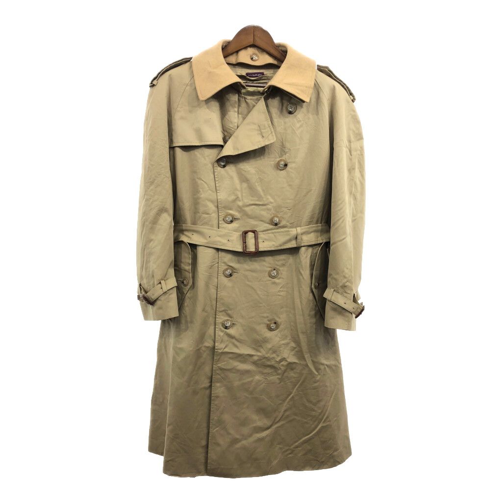 BARACUTA トレンチコート ライナー ベルト 40 ベージュチェック 70年代 BARACUTA バラクータ ダブルトレンチコート ライナー付き