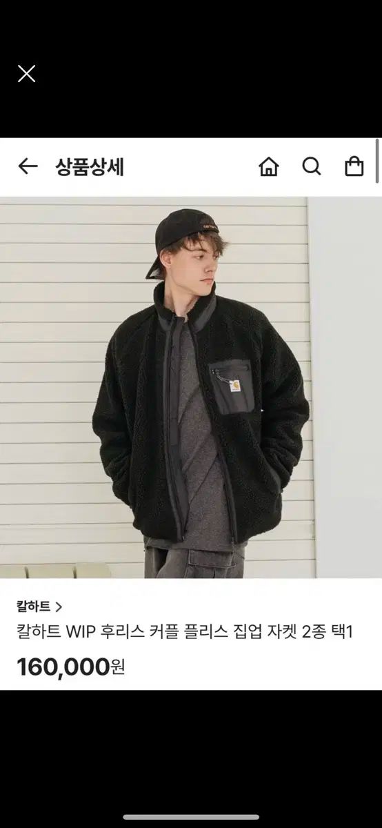 【雷市場（ポンジャン）商品韓国直送】 Carhartt(カーハート) wip フリース 黒 L