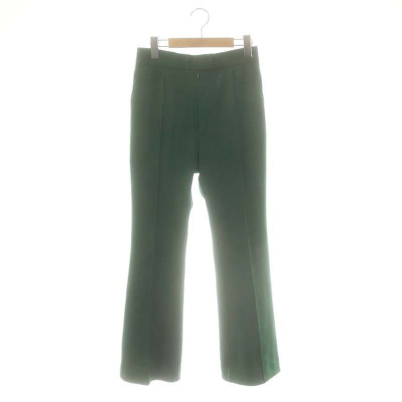 マメクロゴウチ Mame Kurogouchi Layer Stripe Jersey Flared Trousers フ パンツ 2 グリーン |DF OS