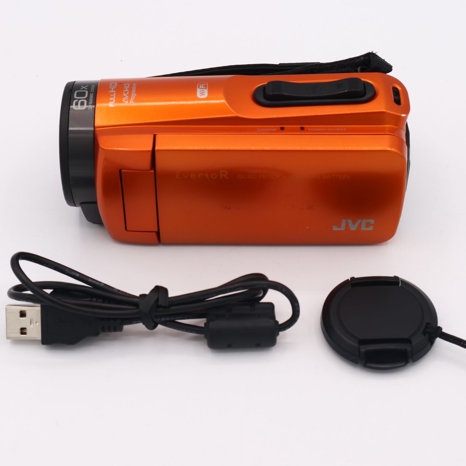 JVCKENWOOD JVC ビデオカメラ Everio R 防水 防塵 Wi-Fi 64GB サンライズオレンジ GZ-RX670-D 241106_153A0080