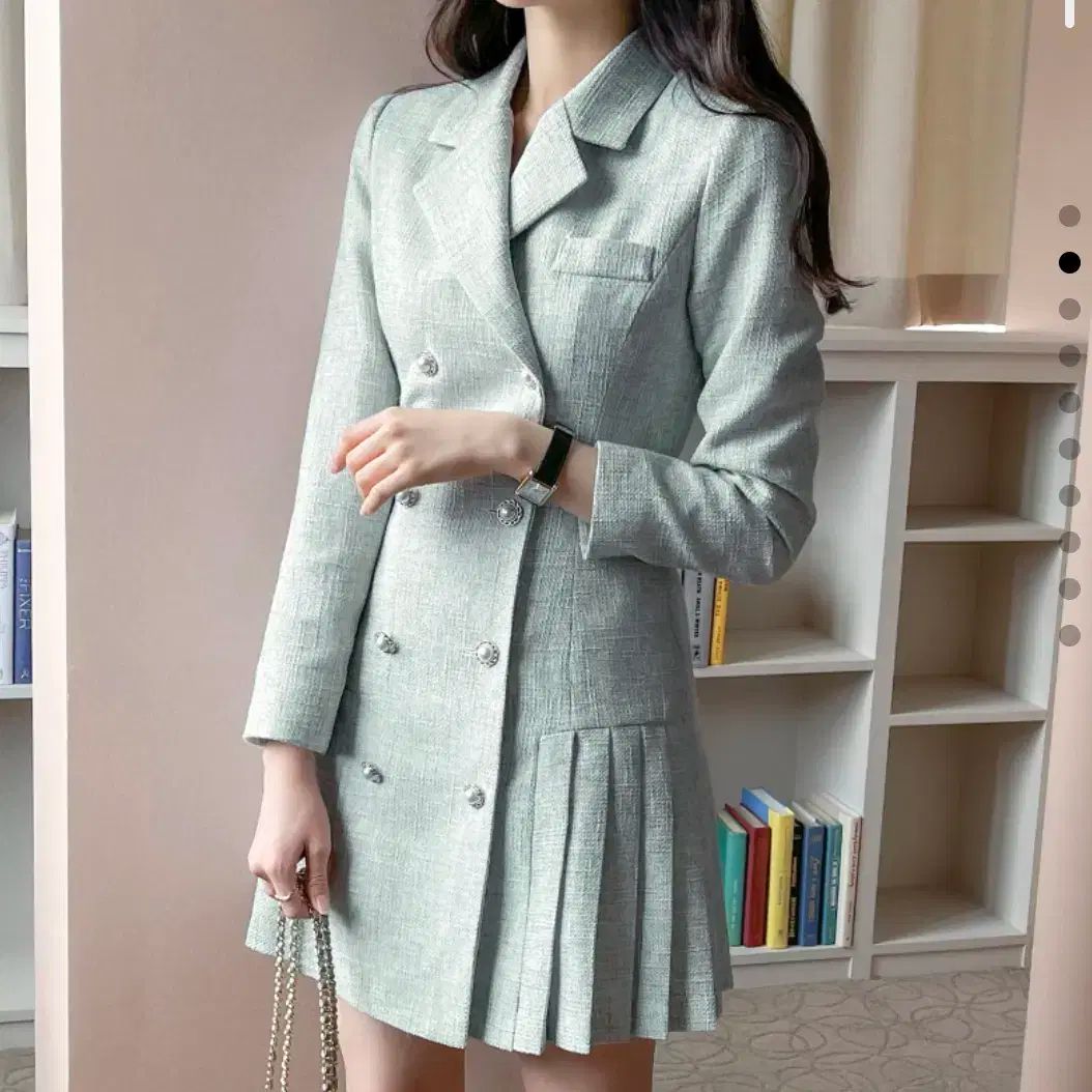 アットランス attrangs ブリン カラ ツイードワンピース 55