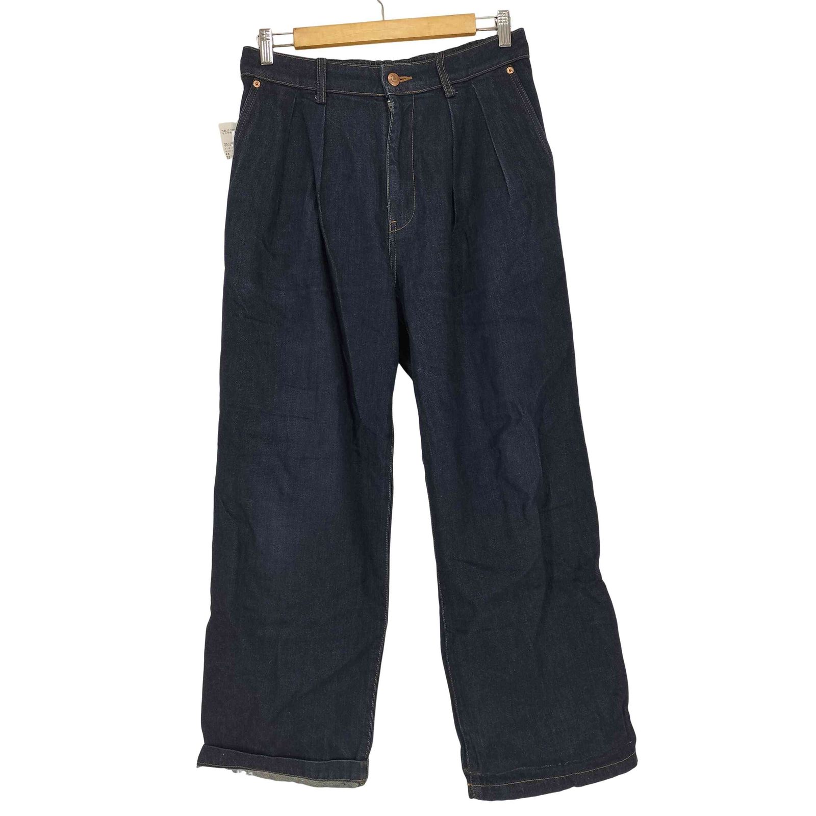 パブリックトウキョウ PUBLIC TOKYO PUBLIC DENIM ワイドストレートタックイージーデニム メンズ  3