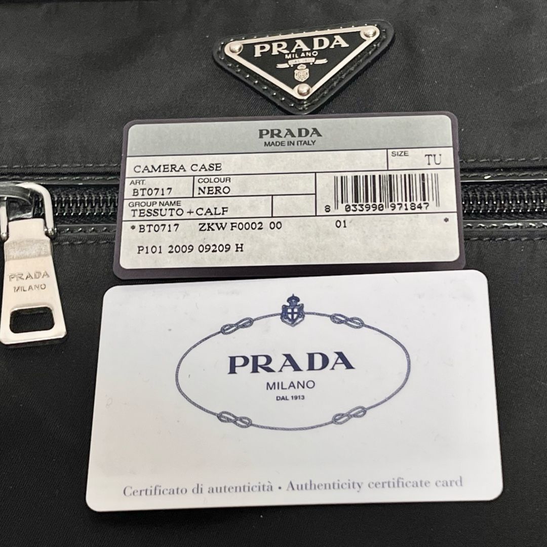 PRADA プラダ ギャラ有り トライアングルロゴ ナイロン ショルダーバッグ ブラック BT0717 正規品 PRADA プラダ ギャラ有り トライアングルロゴ ナイロン ショルダー