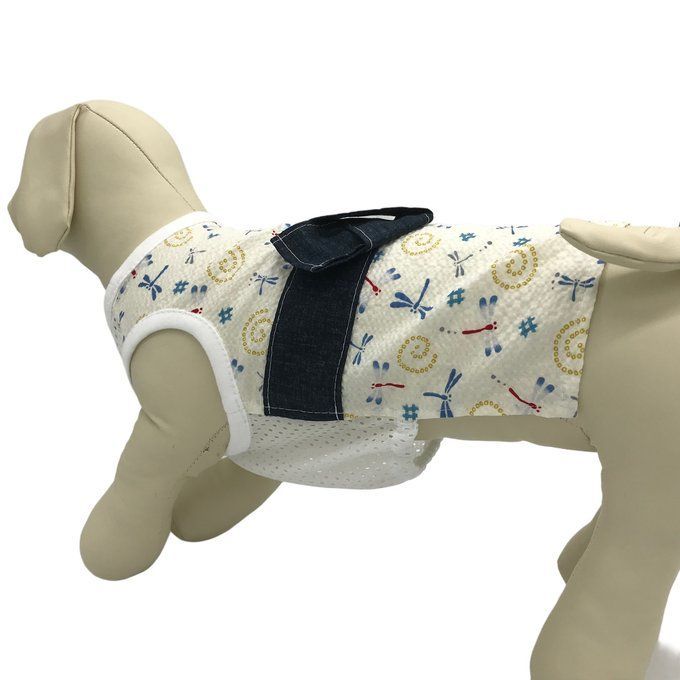 犬服　あづみょん　ハンドメイド ハンドメイド⭐︎犬服 浴衣風ウェア 青花 Mサイズ - メルカリ