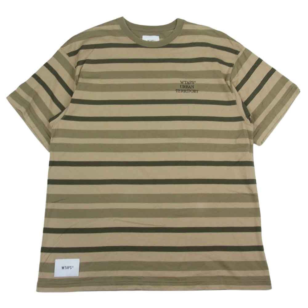 WTAPS ダブルタップス 22SS 221ATDT-CSM29 JAM 01 / SS ボーダー Tシャツ カーキ系 ベージュ系 04【中古】 -  メルカリ