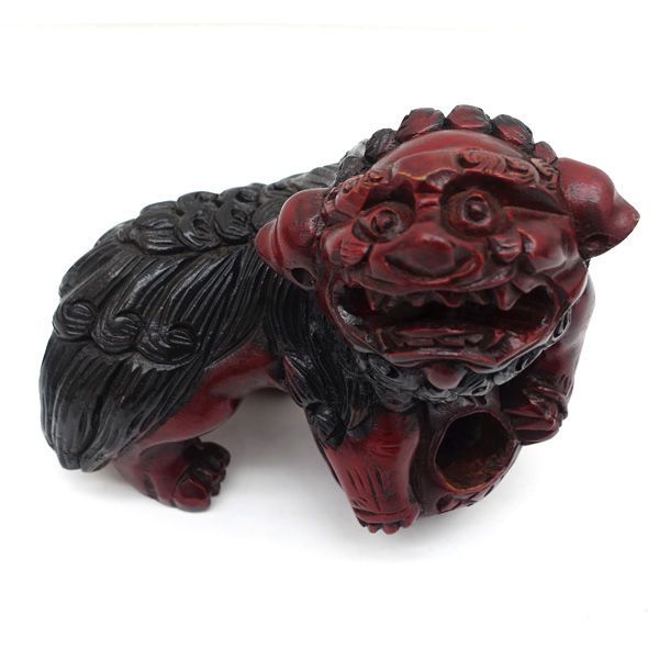 【 木彫玉獅子 元～明代 】　木鼻/柱頭　鑑定蝋印付　中華古玩　　L0205C 木彫玉獅子 元～明代 】 木鼻/柱頭 鑑定蝋印付 中華古玩 L0205C 【公式