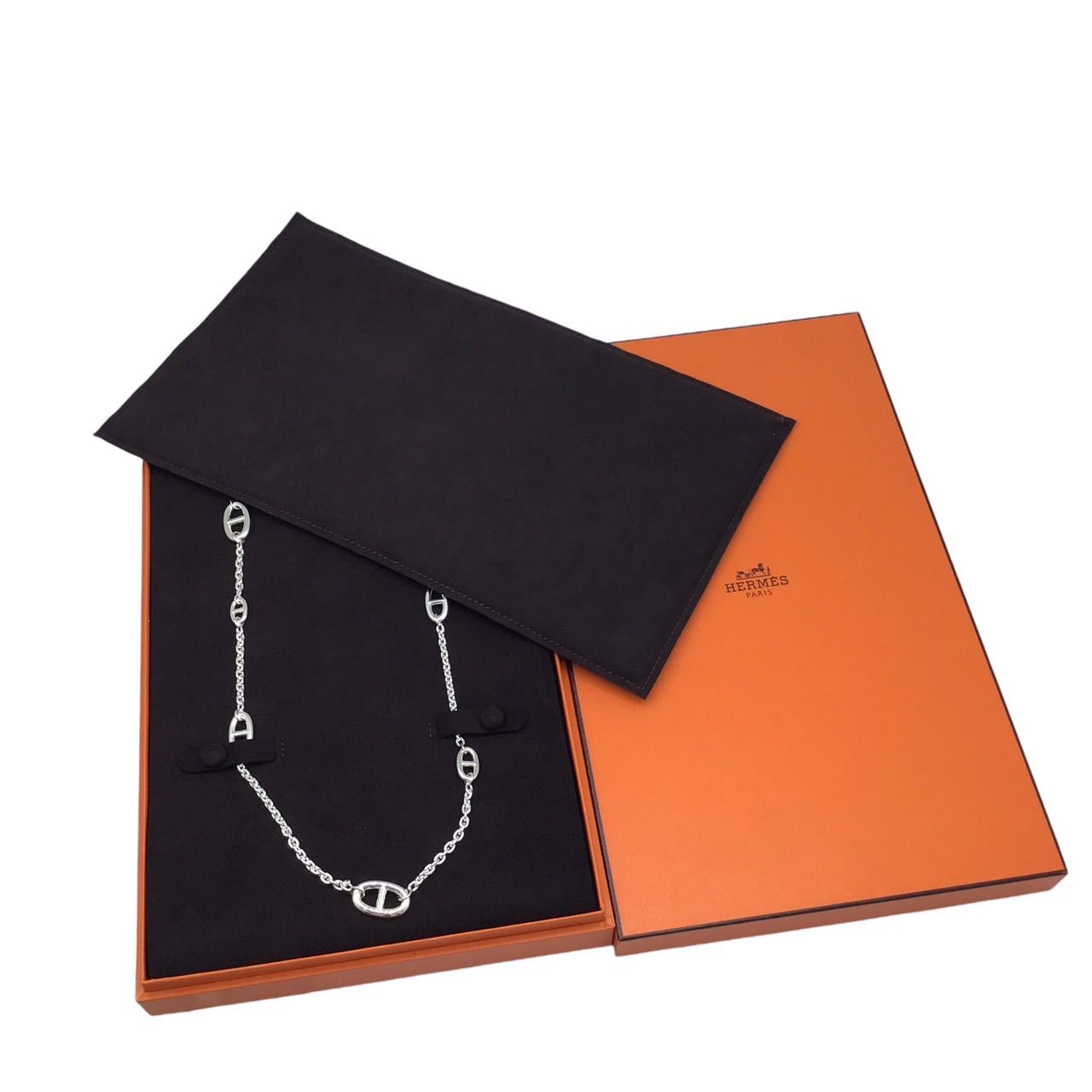 HERMES エルメス ファランドールネックレス 80 ファランドール 
