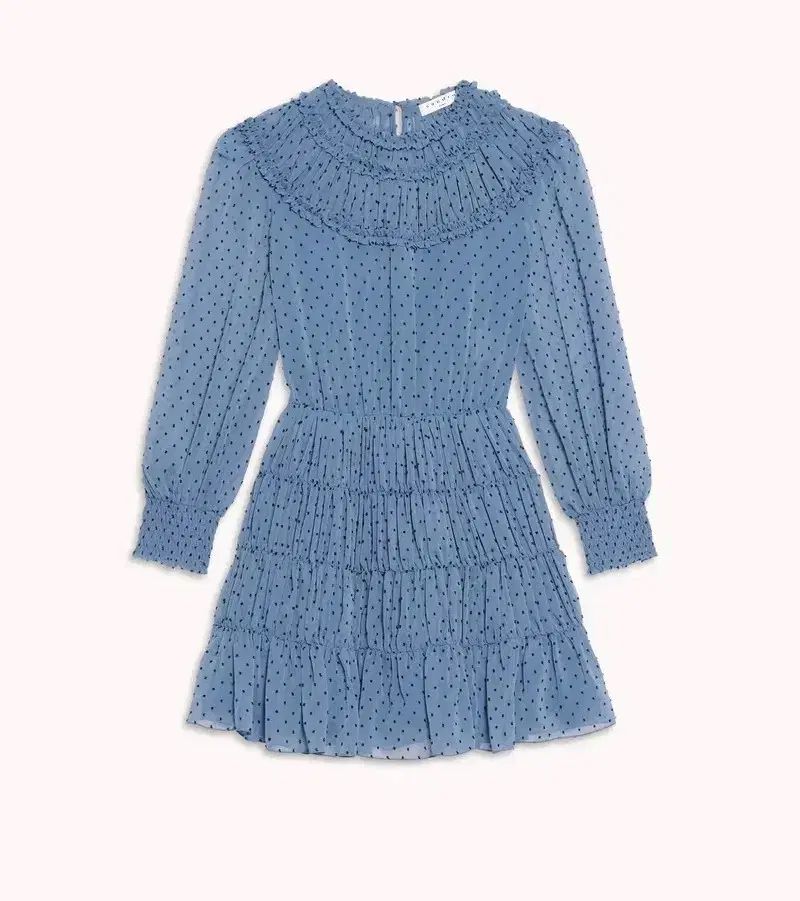 SANDRO サンドロ ポカドット シフォン ワンピース maje マージュ threetimes スリータイムズ Not your rose ノットユアローズ