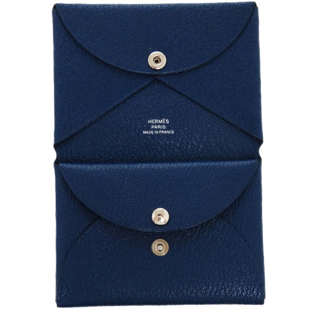 ご*ん様 【新品未使用】HERMES カルヴィデュオ ディープブルー系　B刻印 財布 その他 エルメス カルヴィデュオ B刻印/シェーブル
