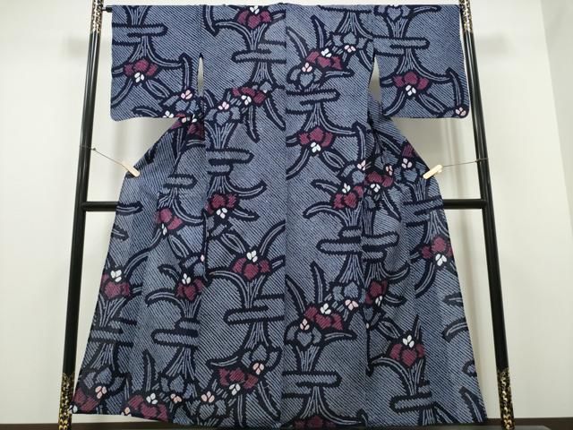 平和屋着物∴夏物 浴衣 有松鳴海絞り エ霞杜若 綿 CAAY4478ng