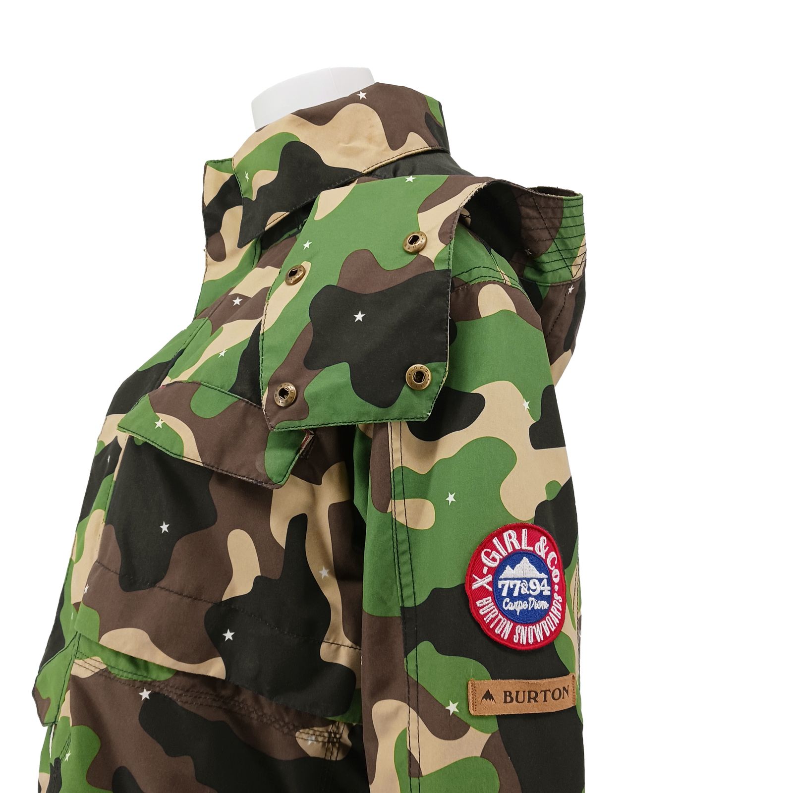 X-girl ×BURTON スノーボードジャケット カモフラ S レディース - メルカリ