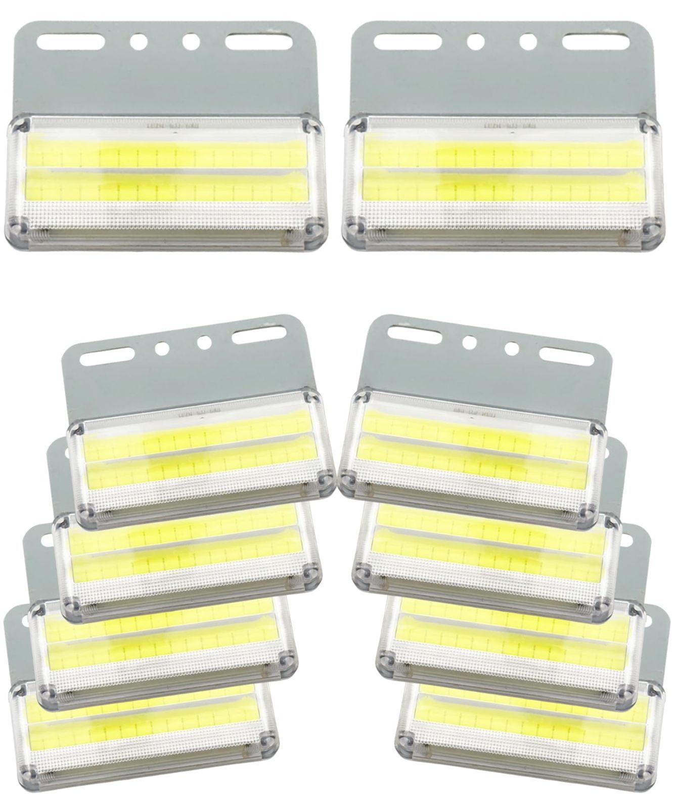 ホワイト HTharros サイドマーカー 24v トラック用 led ダウンライト マーカー 高輝度 COB LED ランプ 車幅灯 車側灯 10個セット （ホワイト）