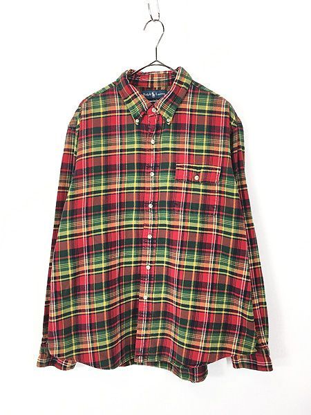 古着 90s Ralph Lauren 「CUSTOM FIT」 カラフル タータン 古着 90s Ralph Lauren 「CUSTOM FIT」 カラフル タータン
