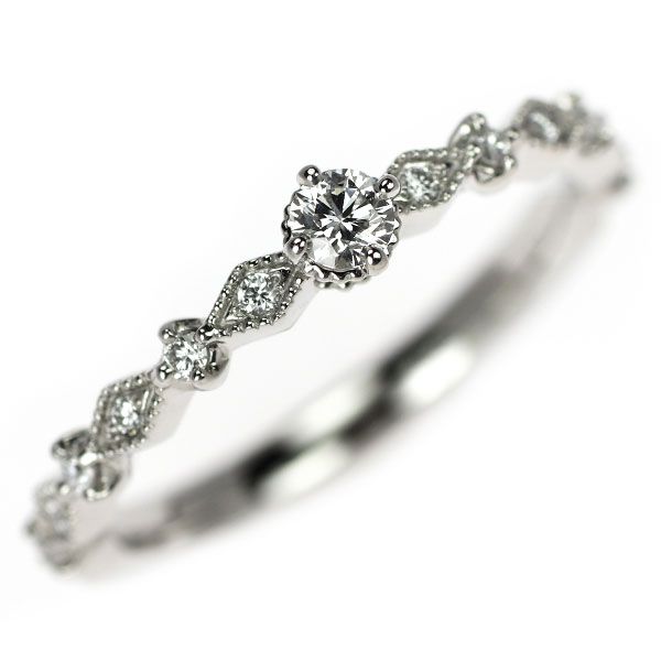 LUCIE Pt950 ダイヤモンド リング 0.15ct - メルカリ 