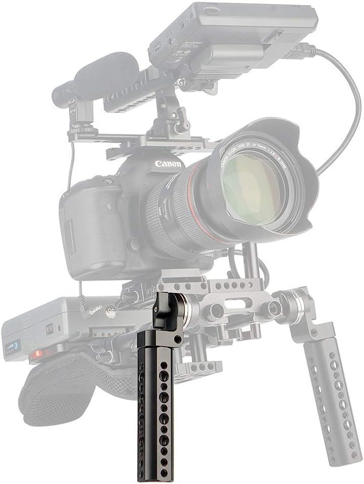 NICEYRIG 互換品ロゼットハンドル 360度回転可能 アームケージを接続可能 アルミニウム合金製 DSLR 装備 Rigs DSLRリグ 1個 -252(ブラック)
