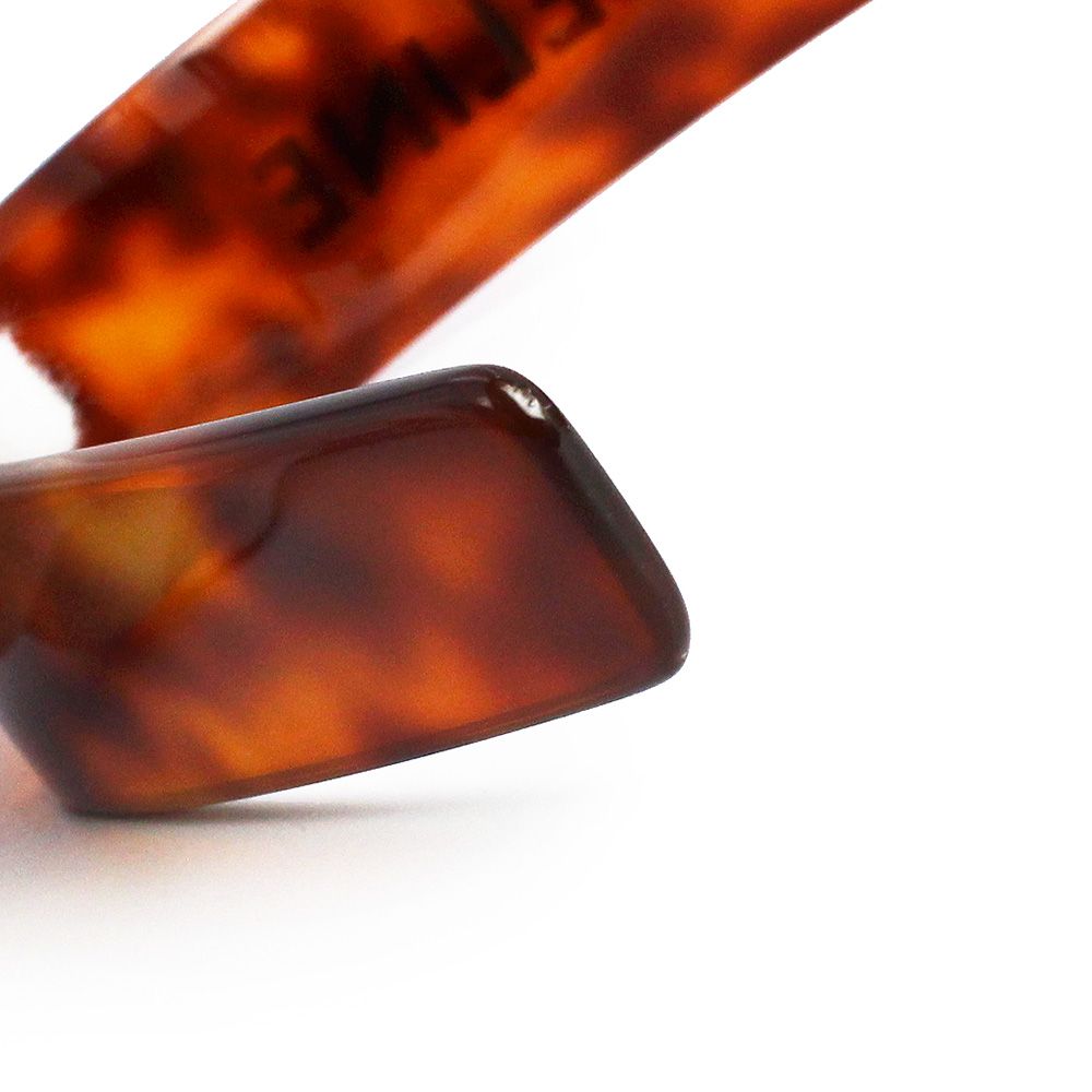 セリーヌ ロゴ ヘア ヘッドバンド カチューシャ アセテート スチール ハバナブロンド ドレ ブラウン ゴールド金具 46Y376CEA CELINE DECORATOM_COM_BR