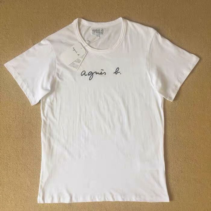 今年の新作から定番まで！ agnes b. アニエスベー 刺繍 ロゴ 半袖 Tシャツ シンプル無地 Tシャツ(半袖+袖なし)