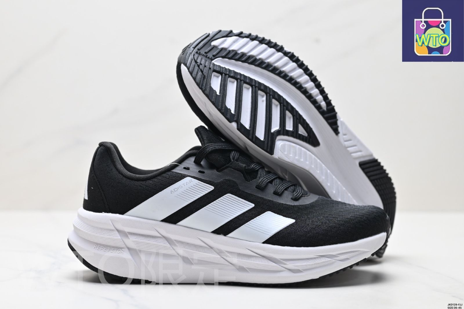 アディダス 新モデルの男子用マラソン用耐摩耗クラシックスポーツランニングシューズ