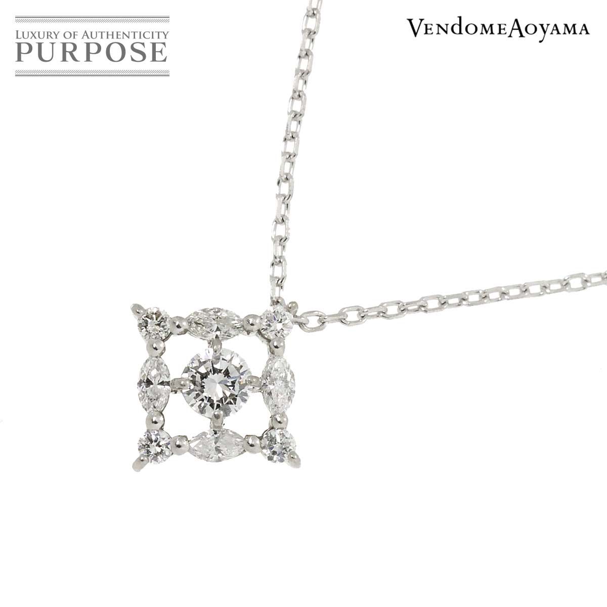 ヴァンドーム青山 Vendome Aoyama ダイヤ 0.26ct ネックレス 41cm Pt 