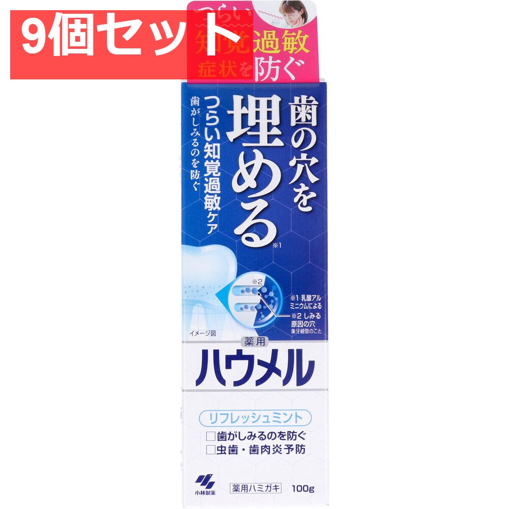 薬用ハミガキ ハウメル フレッシュミント 100g 9個セット まとめ売り