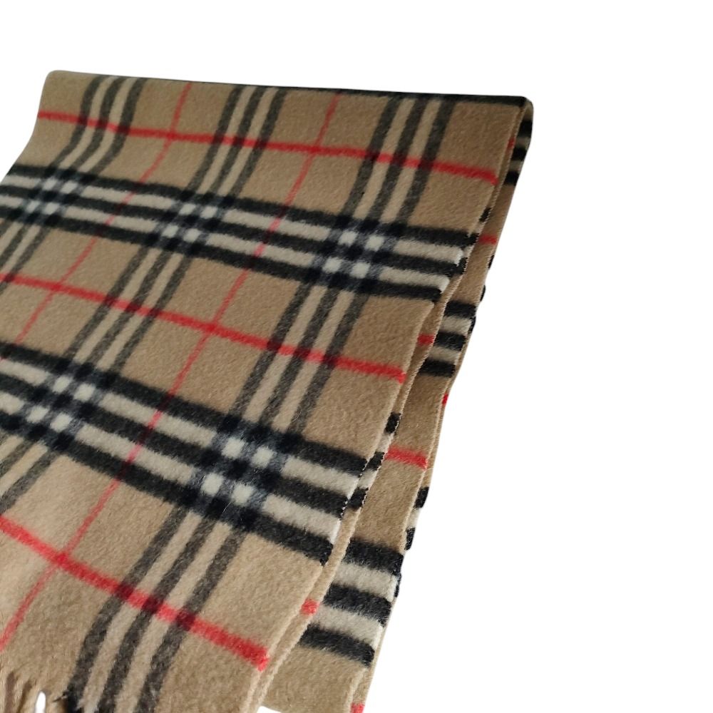 美品 BURBERRY バーバリー ヴィンテージ カシミヤ100％ ノバチェック柄