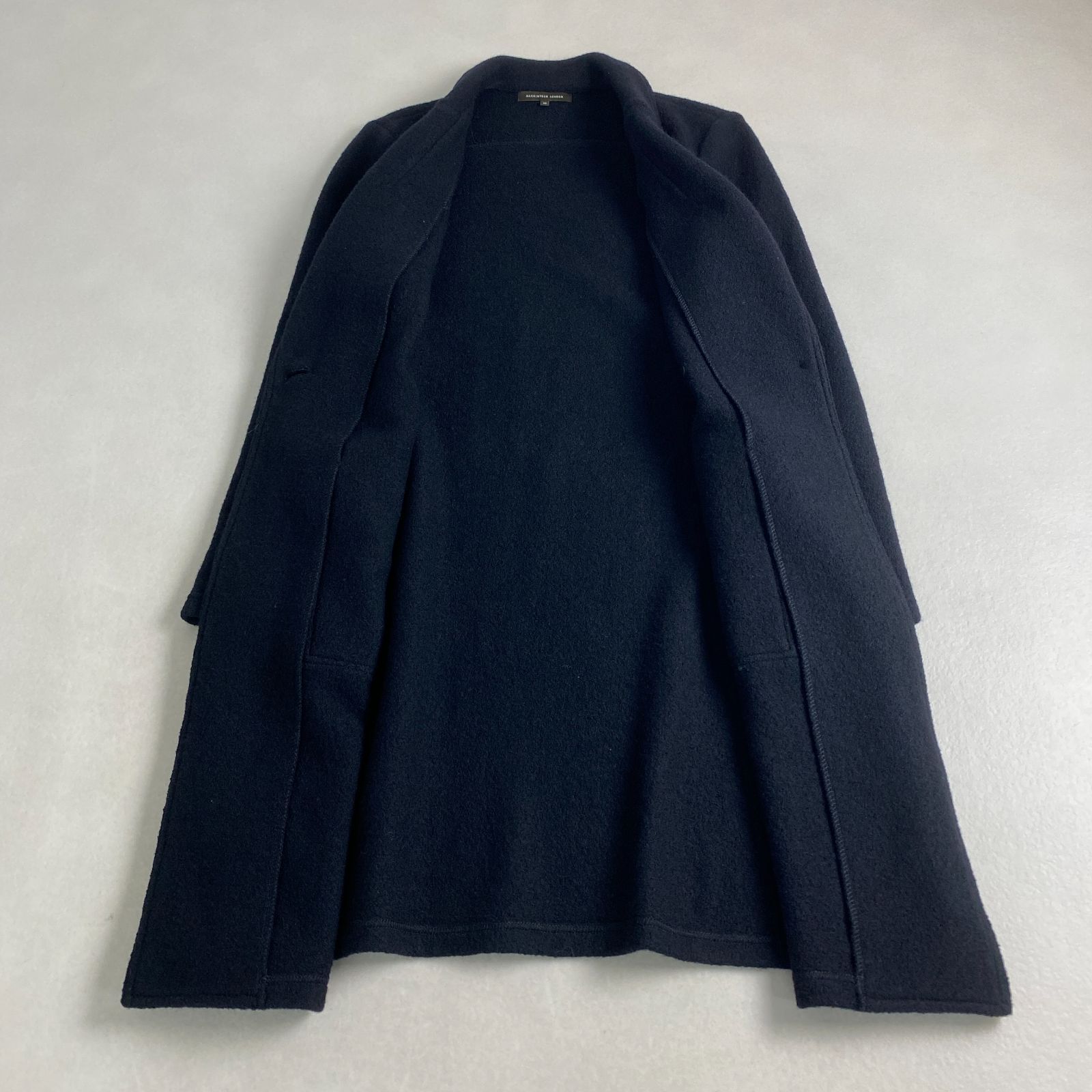 MACKINTOSH LONDON 黒 ロングコート サイズ38 Mackintosh ロングコート MACKINTOSH LONDON 黒 ダブルフェイス