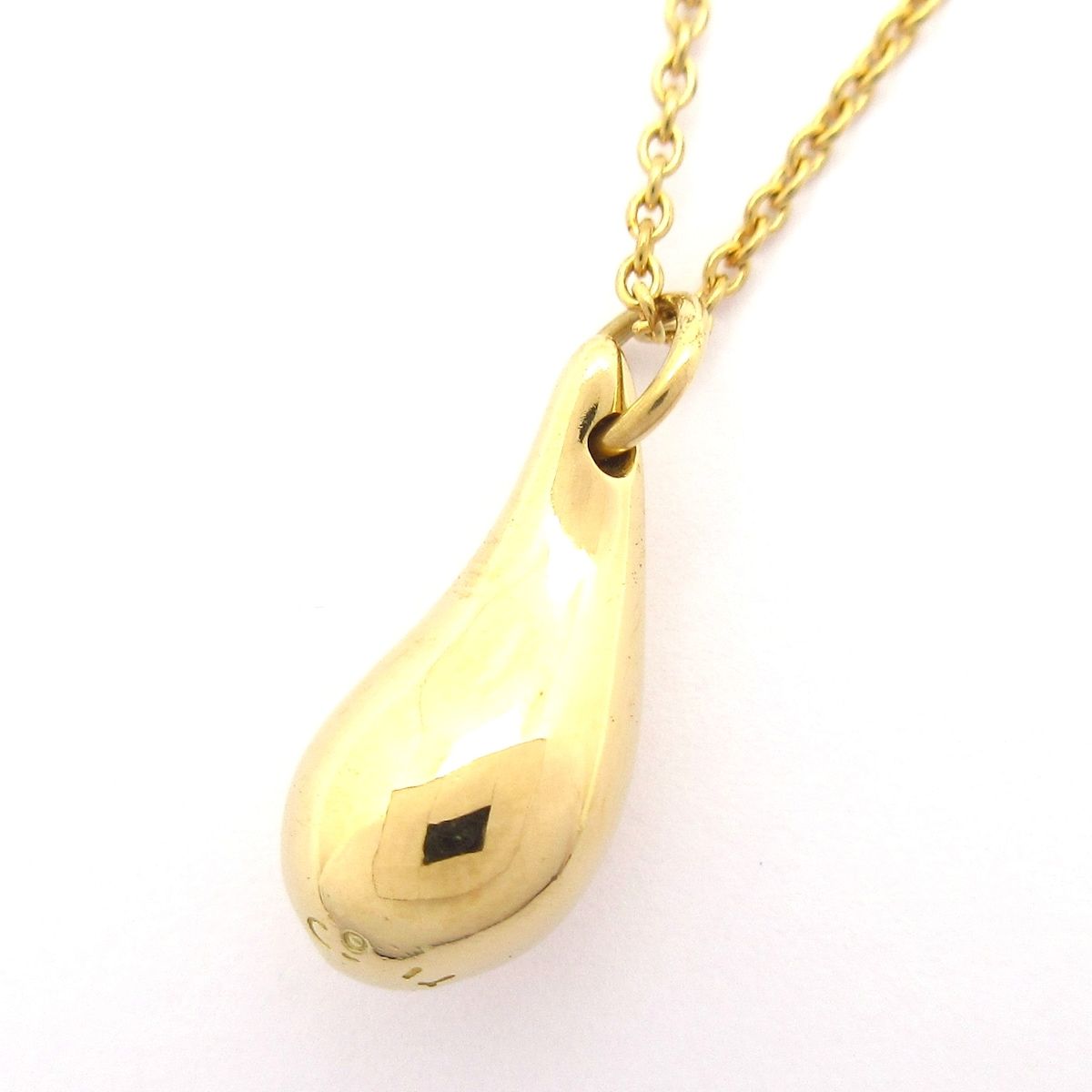 TIFFANY-Co. ティファニー ネックレス ティアドロップ K18YG