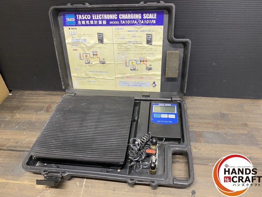 ● TASCO TA101FA|TA101FB 高性能エレクトロニック チャージングスケール ケース止め具に破損有 コードコーティングに劣化有