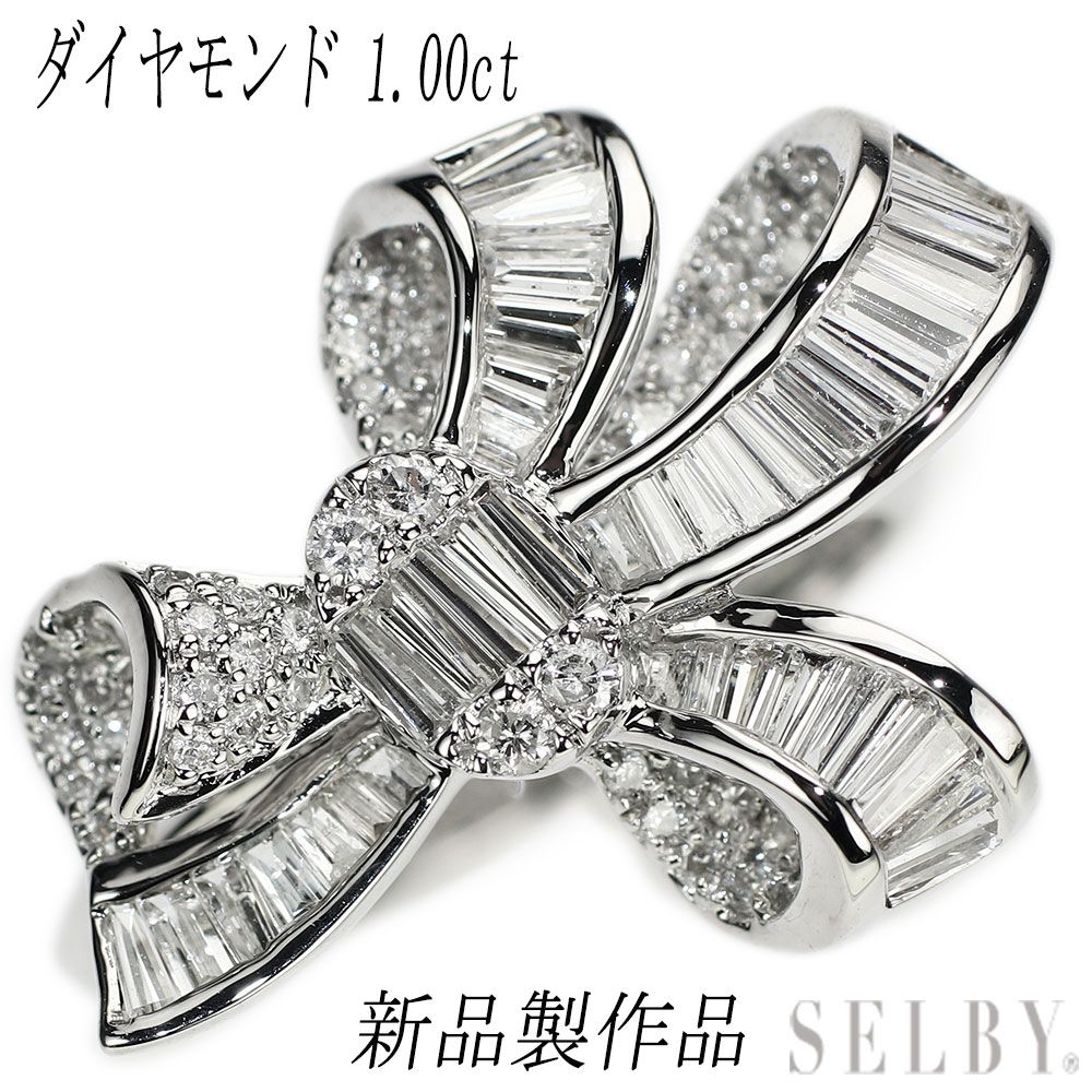 新品 K18WG ダイヤモンド リング D1.00ct - メルカリ